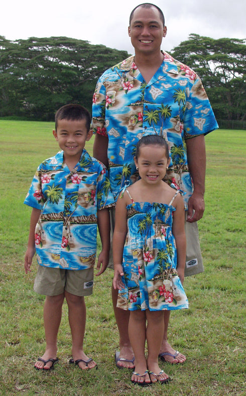 RJC Boys Hibiscus Hawaiian Island Shirt